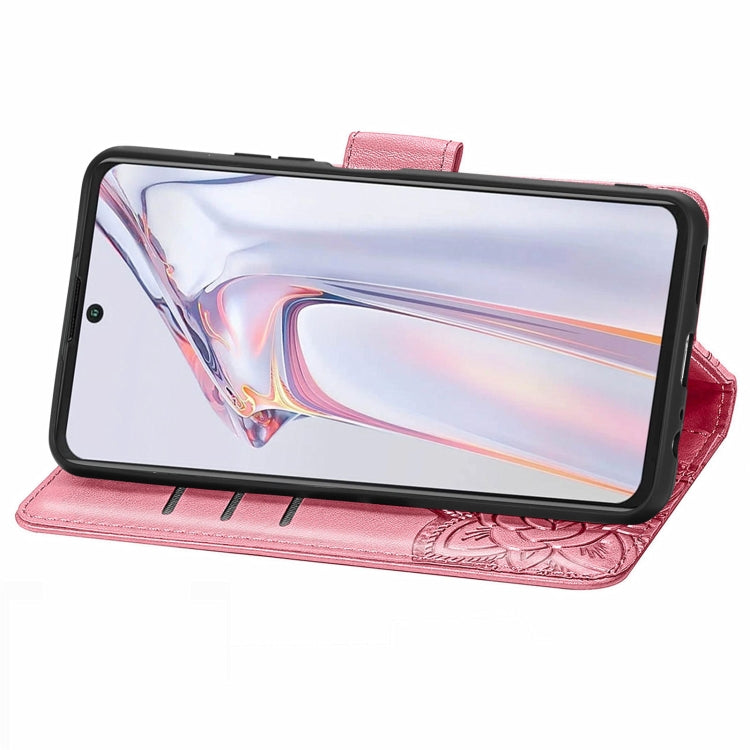For Blackview A100 Butterfly Love Flower Embossed Horizontal Flip Leather Case with Holder & Card Slots & Wallet & Lanyard(Pink) - More Brand by PMC TechLife | Online Shopping South Africa | PMC TechLife | Buy Now Pay Later Mobicred