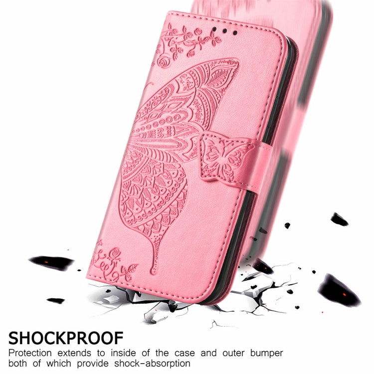 For Blackview A100 Butterfly Love Flower Embossed Horizontal Flip Leather Case with Holder & Card Slots & Wallet & Lanyard(Pink) - More Brand by PMC TechLife | Online Shopping South Africa | PMC TechLife | Buy Now Pay Later Mobicred