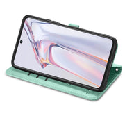 For Blackview A100 Lovely Cat and Dog Embossing Pattern Horizontal Flip Leather Case , with Holder & Card Slots & Wallet & Cartoon Clasp & Lanyard(Green)