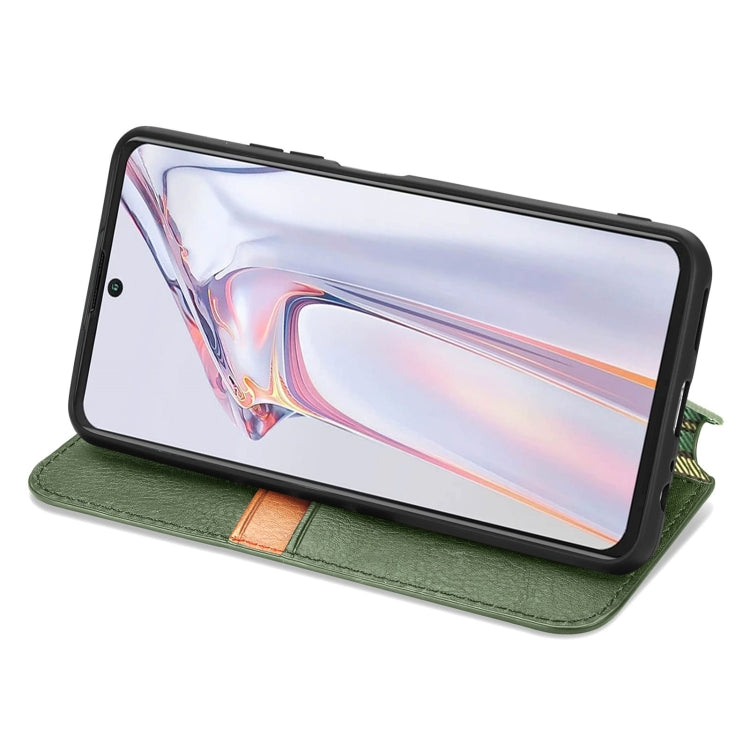 For Blackview A100 Cubic Grid Pressed Horizontal Flip Magnetic PU Leather Case with Holder & Card Slots & Wallet(Green) - free shipping - PMC TechLife - Order now!