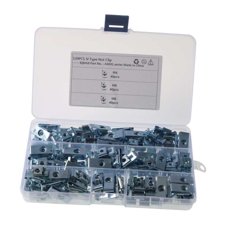 A6091 120 PCS Car M4/M5/M6 Fastener Clips Base U-shaped Clip Nut - Nuts & Bolts by PMC TechLife | Online Shopping South Africa | PMC TechLife | Buy Now Pay Later Mobicred