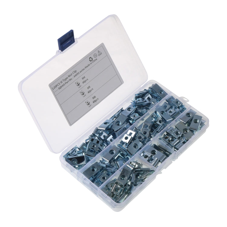 A6091 120 PCS Car M4/M5/M6 Fastener Clips Base U-shaped Clip Nut - Nuts & Bolts by PMC TechLife | Online Shopping South Africa | PMC TechLife | Buy Now Pay Later Mobicred