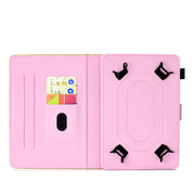 For 10 inch Tablet Varnish Glitter Powder Horizontal Flip Leather Case with Holder & Card Slot(Blue)