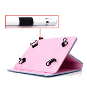 For 10 inch Tablet Varnish Glitter Powder Horizontal Flip Leather Case with Holder & Card Slot(Blue)