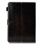 For 10 inch Tablet Varnish Glitter Powder Horizontal Flip Leather Case with Holder & Card Slot(Black)