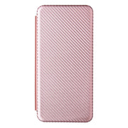For Doogee S59 / S59 Pro Carbon Fiber Texture Horizontal Flip TPU + PC + PU Leather Case with Card Slot(Pink)
