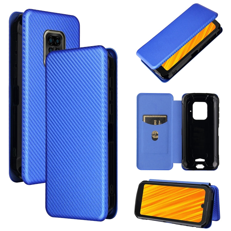For Doogee S59 / S59 Pro Carbon Fiber Texture Horizontal Flip TPU + PC + PU Leather Case with Card Slot(Blue) - More Brand by PMC TechLife | Online Shopping South Africa | PMC TechLife | Buy Now Pay Later Mobicred