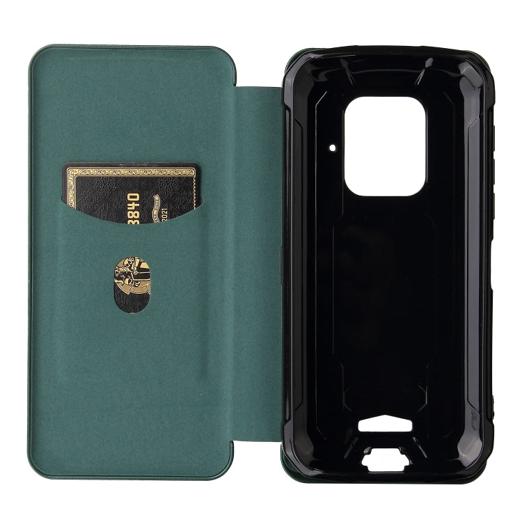 For Doogee S59 / S59 Pro Carbon Fiber Texture Horizontal Flip TPU + PC + PU Leather Case with Card Slot(Green) - More Brand by PMC TechLife | Online Shopping South Africa | PMC TechLife | Buy Now Pay Later Mobicred