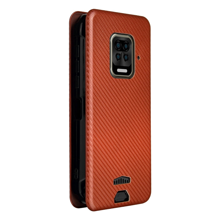 For Doogee S59 / S59 Pro Carbon Fiber Texture Horizontal Flip TPU + PC + PU Leather Case with Card Slot(Brown) - More Brand by PMC TechLife | Online Shopping South Africa | PMC TechLife | Buy Now Pay Later Mobicred