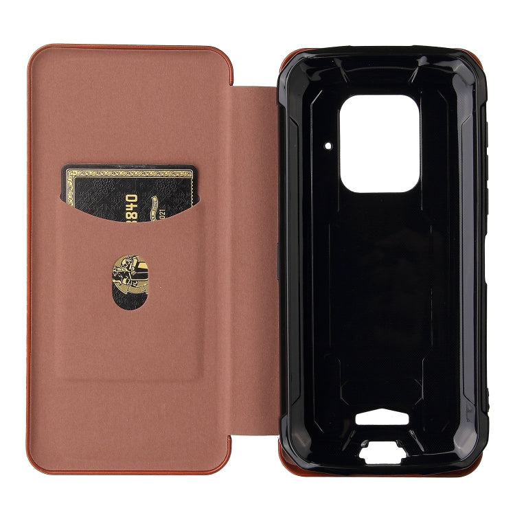 For Doogee S59 / S59 Pro Carbon Fiber Texture Horizontal Flip TPU + PC + PU Leather Case with Card Slot(Brown) - More Brand by PMC TechLife | Online Shopping South Africa | PMC TechLife | Buy Now Pay Later Mobicred