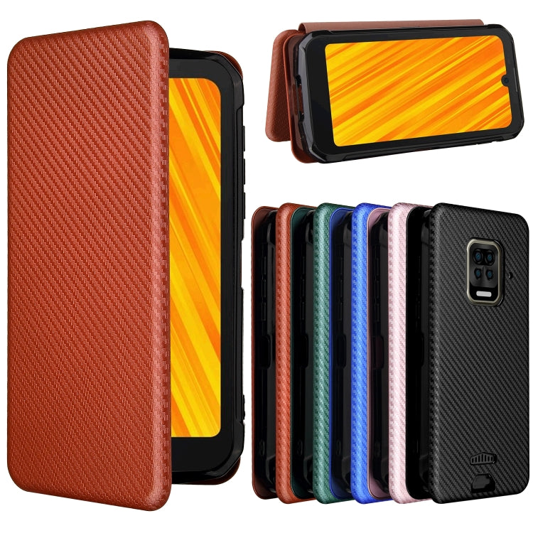 For Doogee S59 / S59 Pro Carbon Fiber Texture Horizontal Flip TPU + PC + PU Leather Case with Card Slot(Brown) - More Brand by PMC TechLife | Online Shopping South Africa | PMC TechLife | Buy Now Pay Later Mobicred