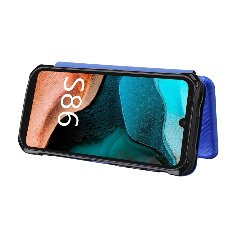 For Doogee S86 / S86 Pro Carbon Fiber Texture Horizontal Flip TPU + PC + PU Leather Case with Card Slot(Blue) - More Brand by PMC TechLife | Online Shopping South Africa | PMC TechLife | Buy Now Pay Later Mobicred