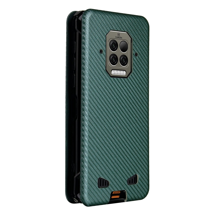 For Doogee S86 / S86 Pro Carbon Fiber Texture Horizontal Flip TPU + PC + PU Leather Case with Card Slot(Green) - More Brand by PMC TechLife | Online Shopping South Africa | PMC TechLife | Buy Now Pay Later Mobicred