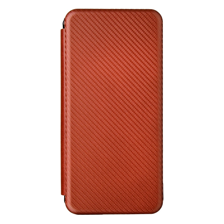For Doogee S86 / S86 Pro Carbon Fiber Texture Horizontal Flip TPU + PC + PU Leather Case with Card Slot(Brown)