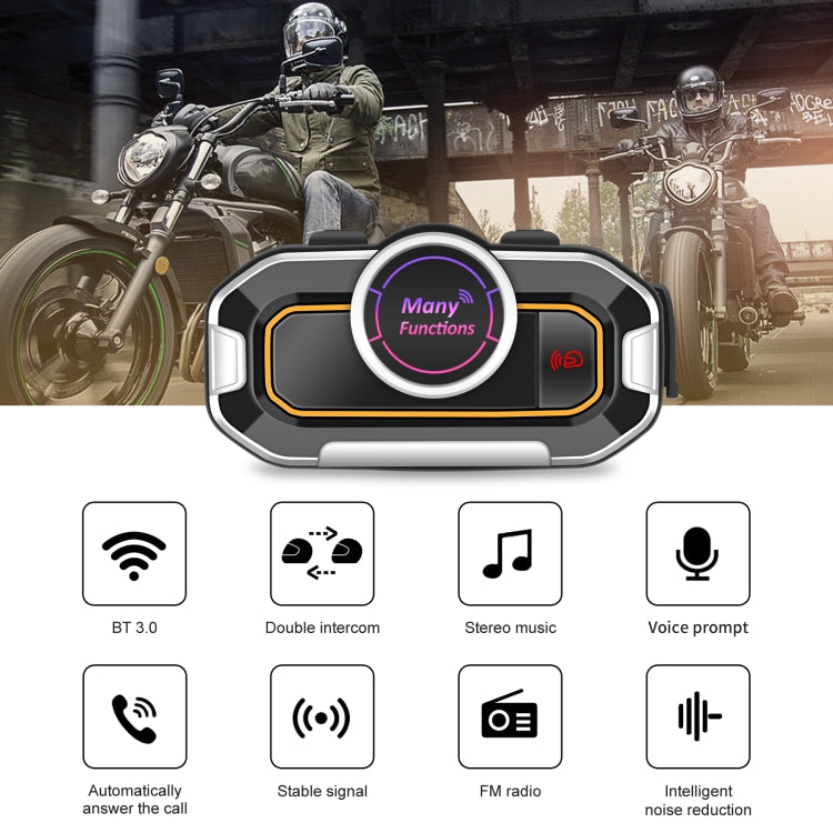 V9 Pro Motorcycle Helmet Bluetooth Walkie-talkie Support FM(Black) - Others by PMC TechLife | Online Shopping South Africa | PMC TechLife | Buy Now Pay Later Mobicred