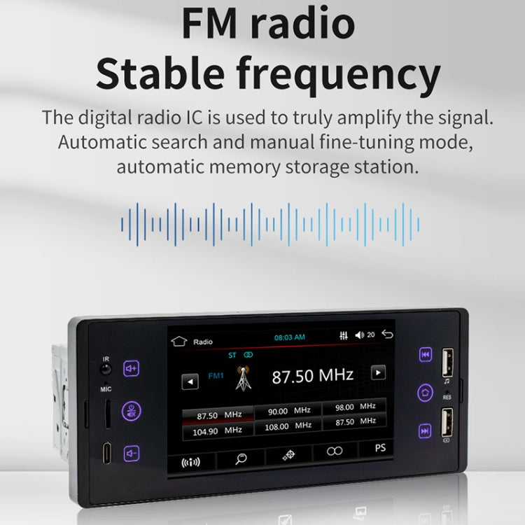 SW150 5-inch HD Touch Screen Dual USB Car MP5 Player Bluetooth Reversing Video Card U Disk Radio - Car MP3 & MP4 & MP5 by PMC TechLife | Online Shopping South Africa | PMC TechLife | Buy Now Pay Later Mobicred