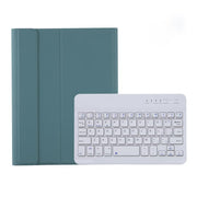 A06B Ultra-thin Detachable Bluetooth Keyboard Leather Case with Pen Slot & Holder for iPad mini 6 / mini 7(Dark Green)