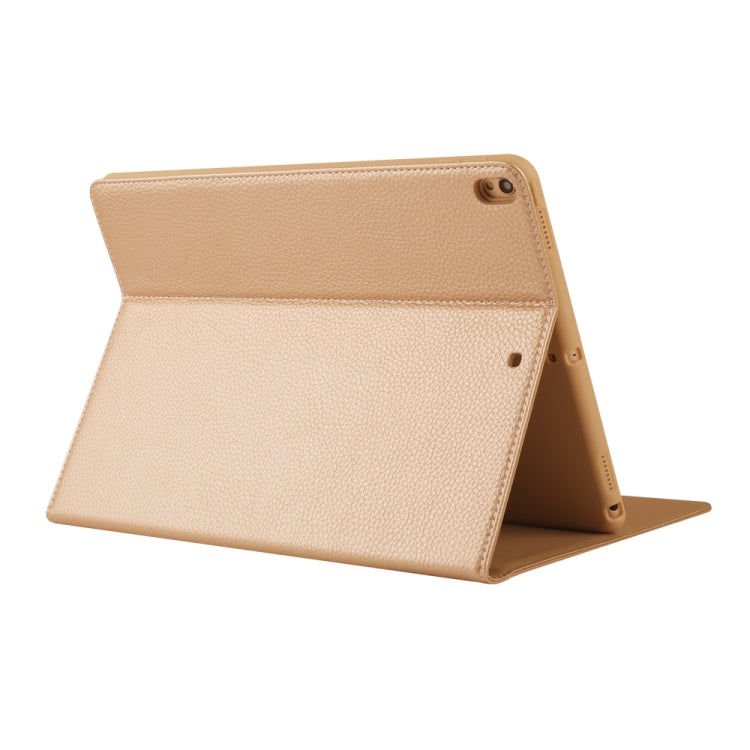 For iPad Pro 10.5 inch GEBEI PU+TPU Horizontal Flip Protective Case with Holder & Card Slots(Gold) - free shipping - PMC Jewellery - Order now!