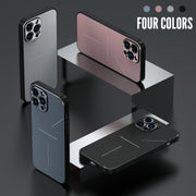 For iPhone 12 Pro Max R-JUST RJ-52 3-Line Style Metal TPU Shockproof Protective Case(Pink)