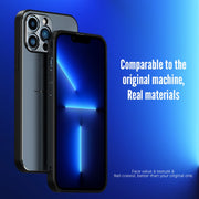 For iPhone 11 Pro Max R-JUST RJ-52 3-Line Style Metal TPU Shockproof Protective Case (Silver)