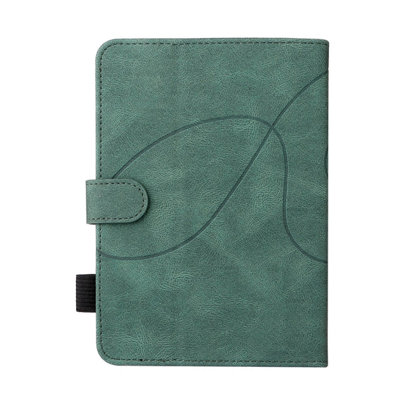 For Amazon Kindle Paperwhite 4 / 3 / 2 / 1 Dual-color Splicing Horizontal Flip PU Leather Case with Holder & Card Slots & Sleep / Wake-up Function(Green)