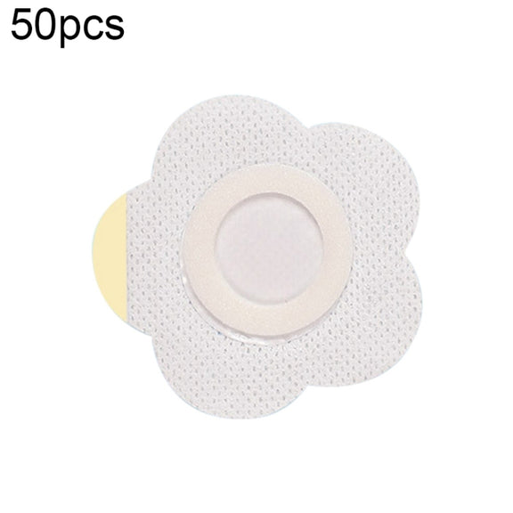 50pcs 043 Non-woven Stickers Wound Anti-seepage Three-volt Medicinal Patch, Size:6x6x2cm (Plum Shape)