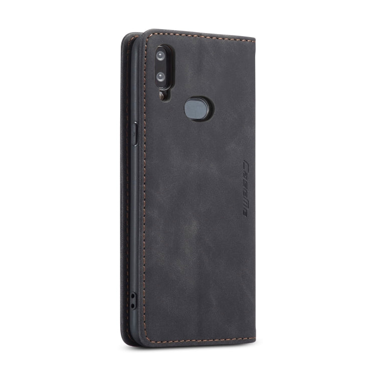 For Galaxy A10s CaseMe-013 Multifunctional Horizontal Flip Leather Case with Card Slot & Holder & Wallet(Black)
