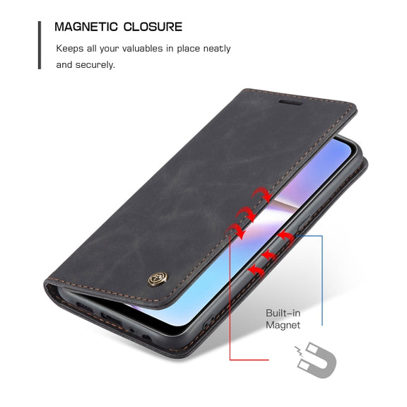 For Galaxy A10s CaseMe-013 Multifunctional Horizontal Flip Leather Case with Card Slot & Holder & Wallet(Black)