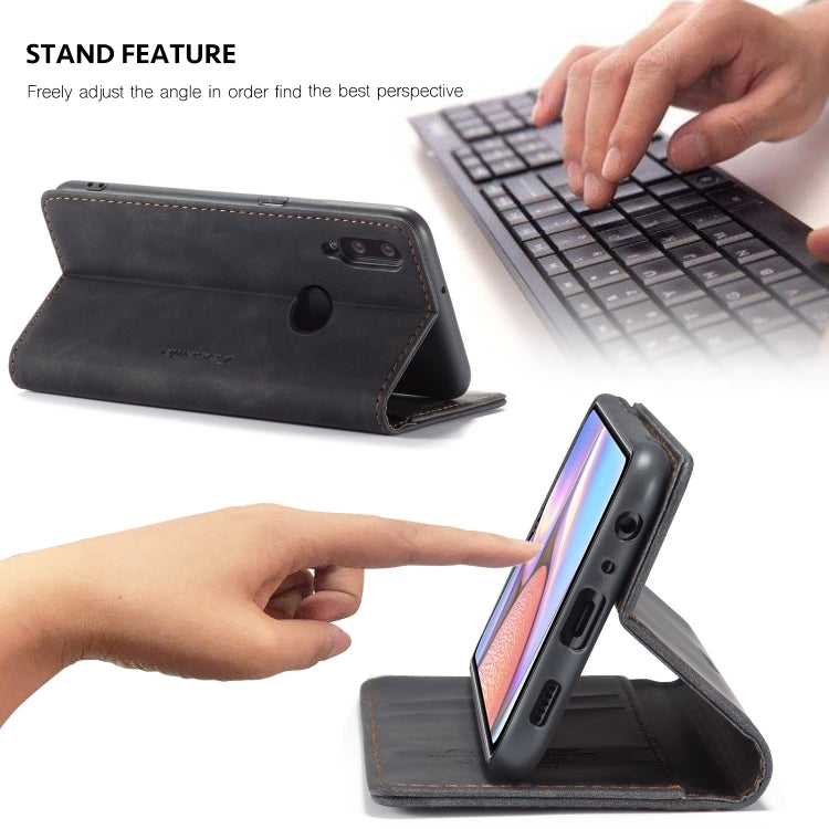 For Galaxy A10s CaseMe-013 Multifunctional Horizontal Flip Leather Case with Card Slot & Holder & Wallet(Black)