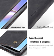 For Galaxy A10s CaseMe-013 Multifunctional Horizontal Flip Leather Case with Card Slot & Holder & Wallet(Black)