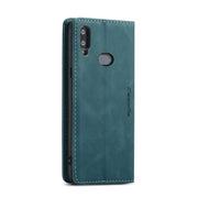For Galaxy A10s CaseMe-013 Multifunctional Horizontal Flip Leather Case with Card Slot & Holder & Wallet(Blue)