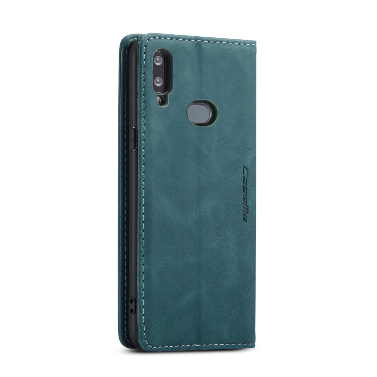 For Galaxy A10s CaseMe-013 Multifunctional Horizontal Flip Leather Case with Card Slot & Holder & Wallet(Blue)