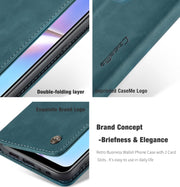 For Galaxy A10s CaseMe-013 Multifunctional Horizontal Flip Leather Case with Card Slot & Holder & Wallet(Blue)