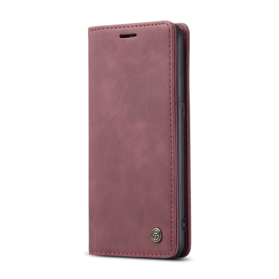 For Galaxy A10s CaseMe-013 Multifunctional Horizontal Flip Leather Case with Card Slot & Holder & Wallet(Wine Red)