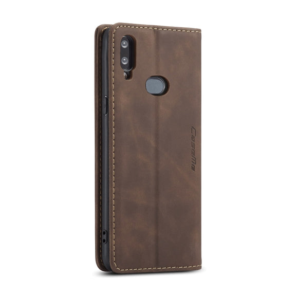 For Galaxy A10s CaseMe-013 Multifunctional Horizontal Flip Leather Case with Card Slot & Holder & Wallet(Coffee)