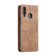 For Galaxy A20s CaseMe-013 Multifunctional Horizontal Flip Leather Case with Card Slot & Holder & Wallet(Brown)