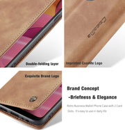 For Galaxy A20s CaseMe-013 Multifunctional Horizontal Flip Leather Case with Card Slot & Holder & Wallet(Brown)