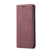 For Galaxy A20s CaseMe-013 Multifunctional Horizontal Flip Leather Case with Card Slot & Holder & Wallet(Wine Red)