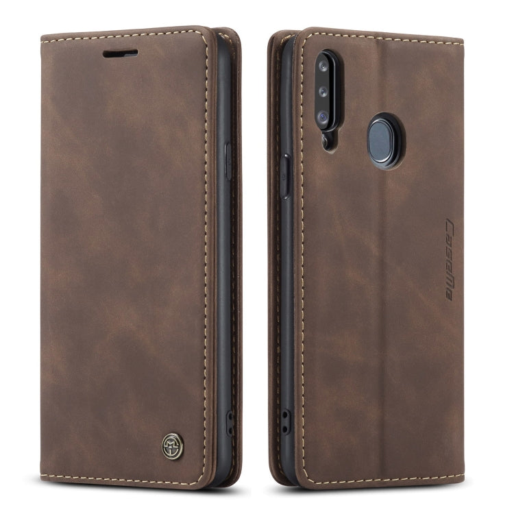 For Galaxy A20s CaseMe-013 Multifunctional Horizontal Flip Leather Case with Card Slot & Holder & Wallet(Coffee) - free shipping - PMC Jewellery - Order now!