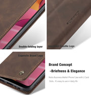 For Galaxy A20s CaseMe-013 Multifunctional Horizontal Flip Leather Case with Card Slot & Holder & Wallet(Coffee)
