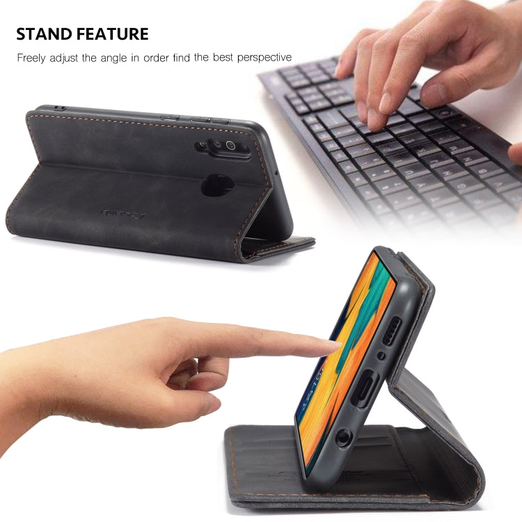 For Galaxy A40s / M30 CaseMe-013 Multifunctional Horizontal Flip Leather Case with Card Slot & Holder & Wallet(Black)