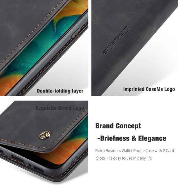 For Galaxy A40s / M30 CaseMe-013 Multifunctional Horizontal Flip Leather Case with Card Slot & Holder & Wallet(Black)
