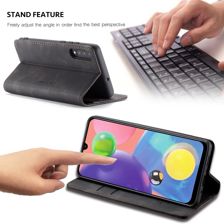 For Galaxy A70s CaseMe-013 Multifunctional Horizontal Flip Leather Case with Card Slot & Holder & Wallet(Black)
