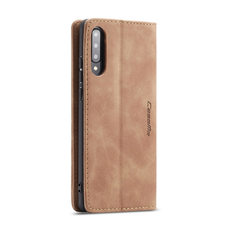 For Galaxy A70s CaseMe-013 Multifunctional Horizontal Flip Leather Case with Card Slot & Holder & Wallet(Brown)