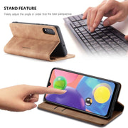 For Galaxy A70s CaseMe-013 Multifunctional Horizontal Flip Leather Case with Card Slot & Holder & Wallet(Brown)
