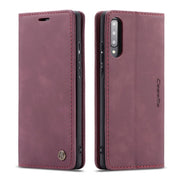 For Galaxy A70s CaseMe-013 Multifunctional Horizontal Flip Leather Case with Card Slot & Holder & Wallet(Wine Red)