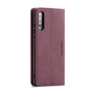 For Galaxy A70s CaseMe-013 Multifunctional Horizontal Flip Leather Case with Card Slot & Holder & Wallet(Wine Red)