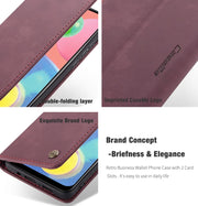 For Galaxy A70s CaseMe-013 Multifunctional Horizontal Flip Leather Case with Card Slot & Holder & Wallet(Wine Red)