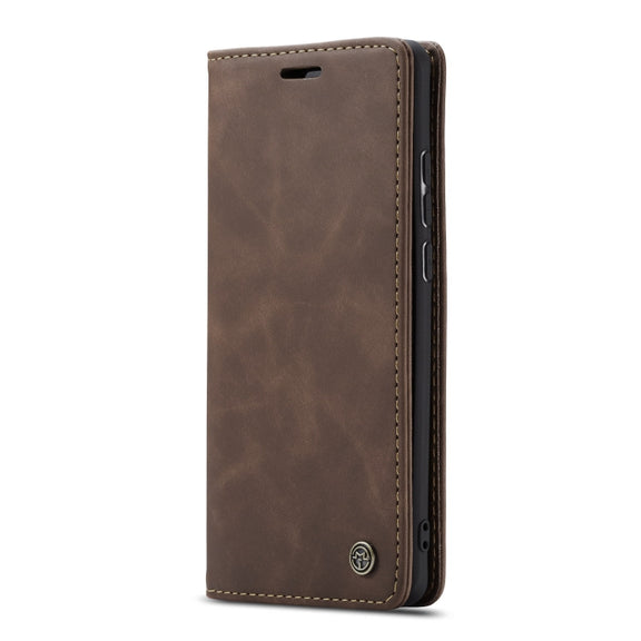 For Galaxy A70s CaseMe-013 Multifunctional Horizontal Flip Leather Case with Card Slot & Holder & Wallet(Coffee)