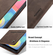 For Galaxy A70s CaseMe-013 Multifunctional Horizontal Flip Leather Case with Card Slot & Holder & Wallet(Coffee)